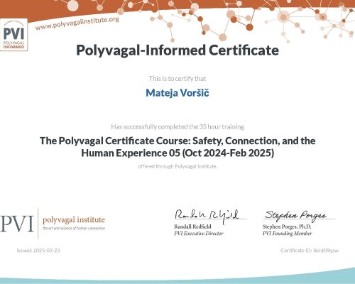 Mateja Voršič – 2025-03-23 certifikat PVI
